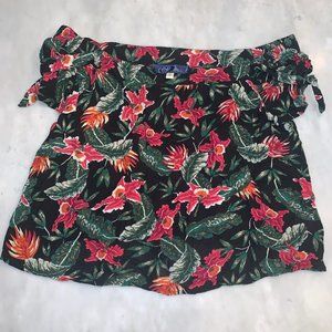 floral off the shoulder top